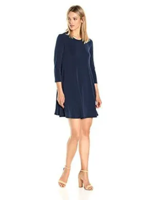 Aline 34 Slv Dress Dark Navy Small