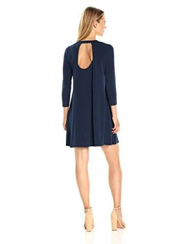 Aline 34 Slv Dress Dark Navy Small