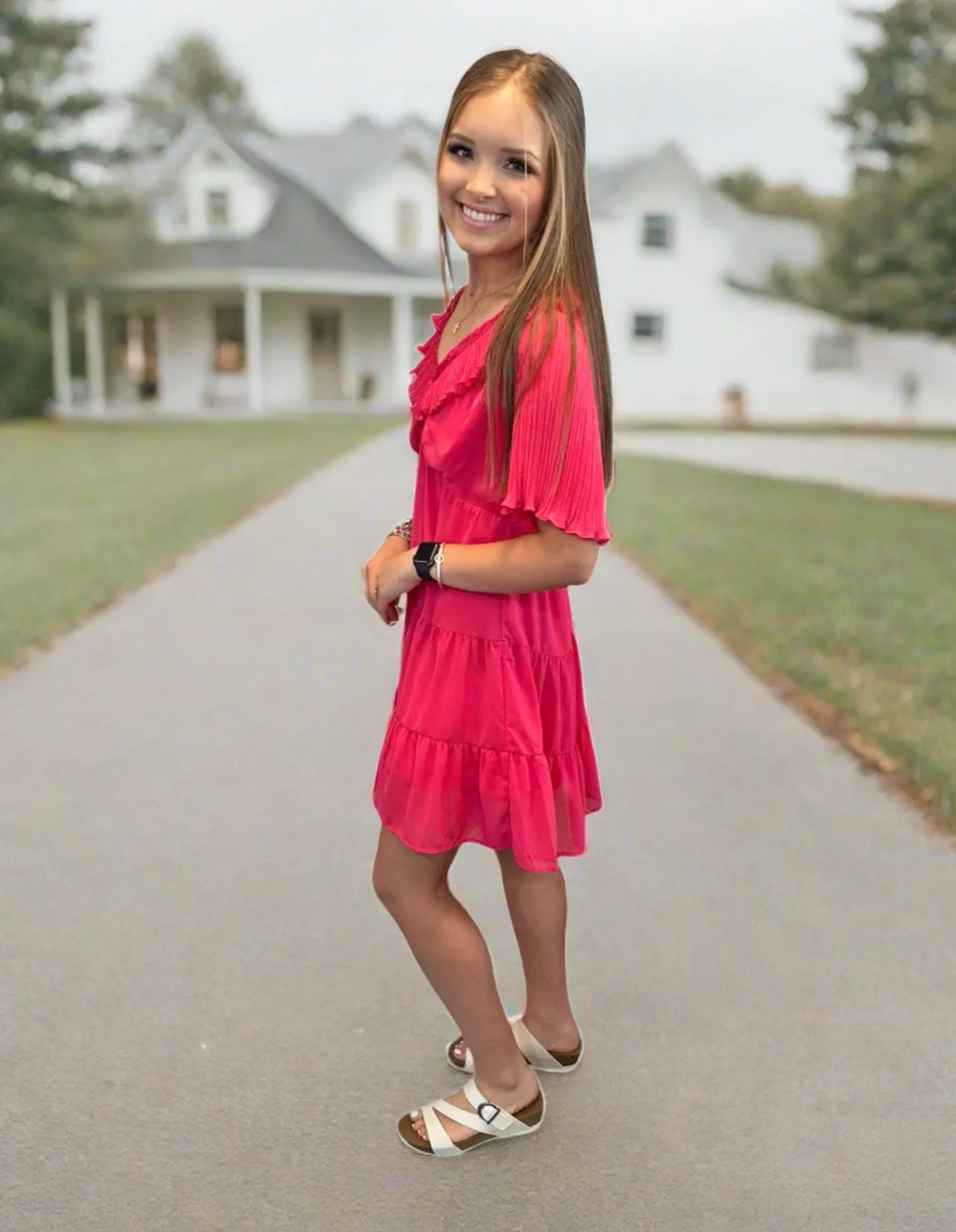 ALWAYS HOPEFUL Dress - Umgee (raspberry)