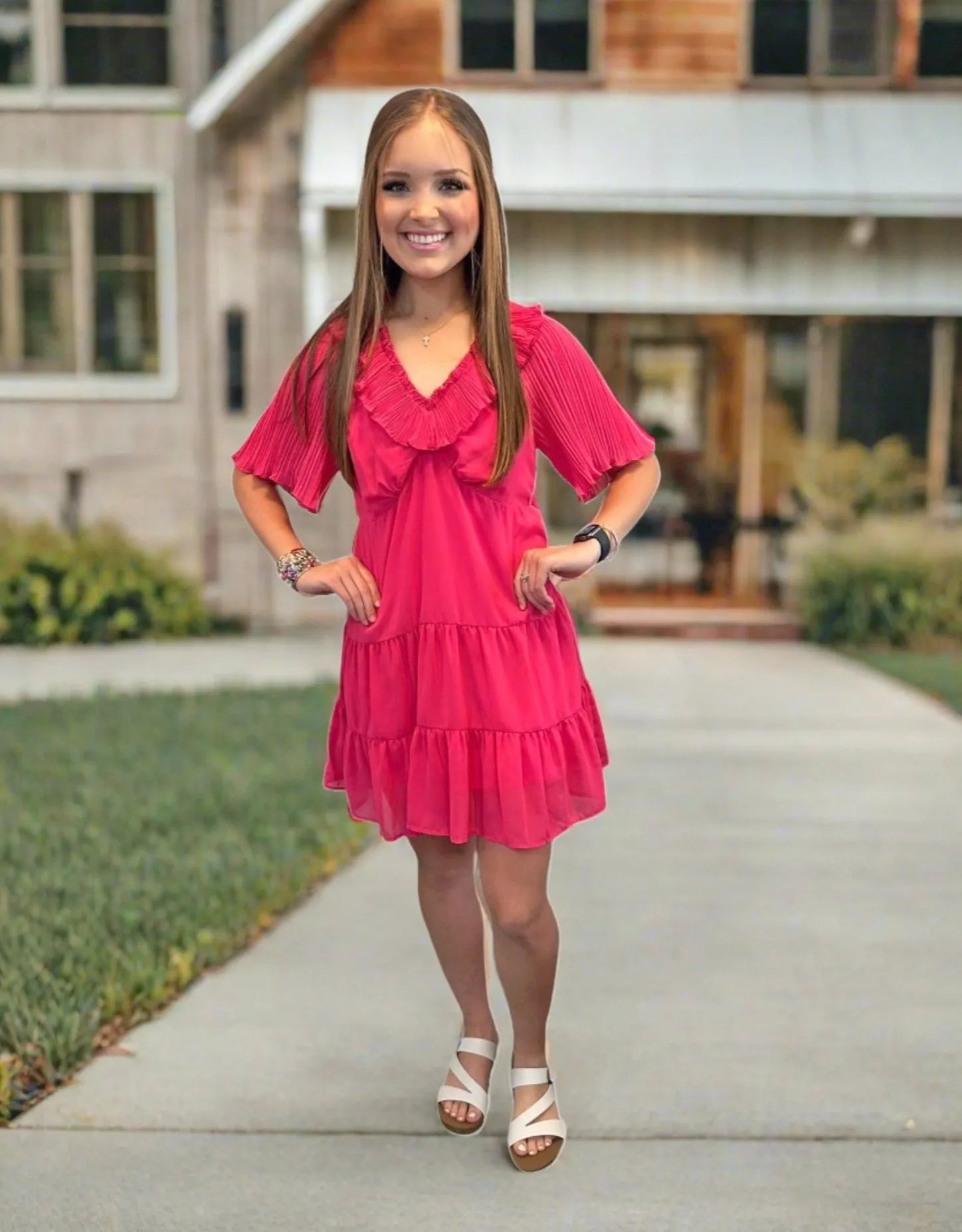 ALWAYS HOPEFUL Dress - Umgee (raspberry)