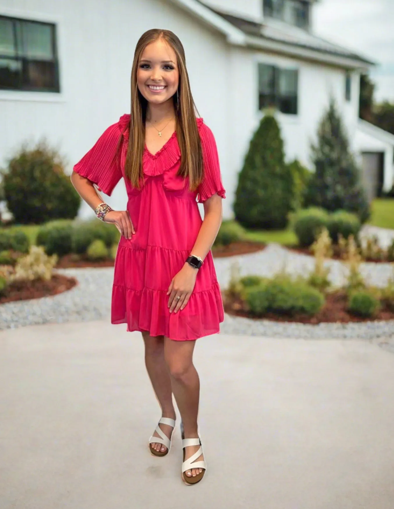 ALWAYS HOPEFUL Dress - Umgee (raspberry)