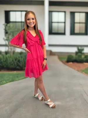 ALWAYS HOPEFUL Dress - Umgee (raspberry)