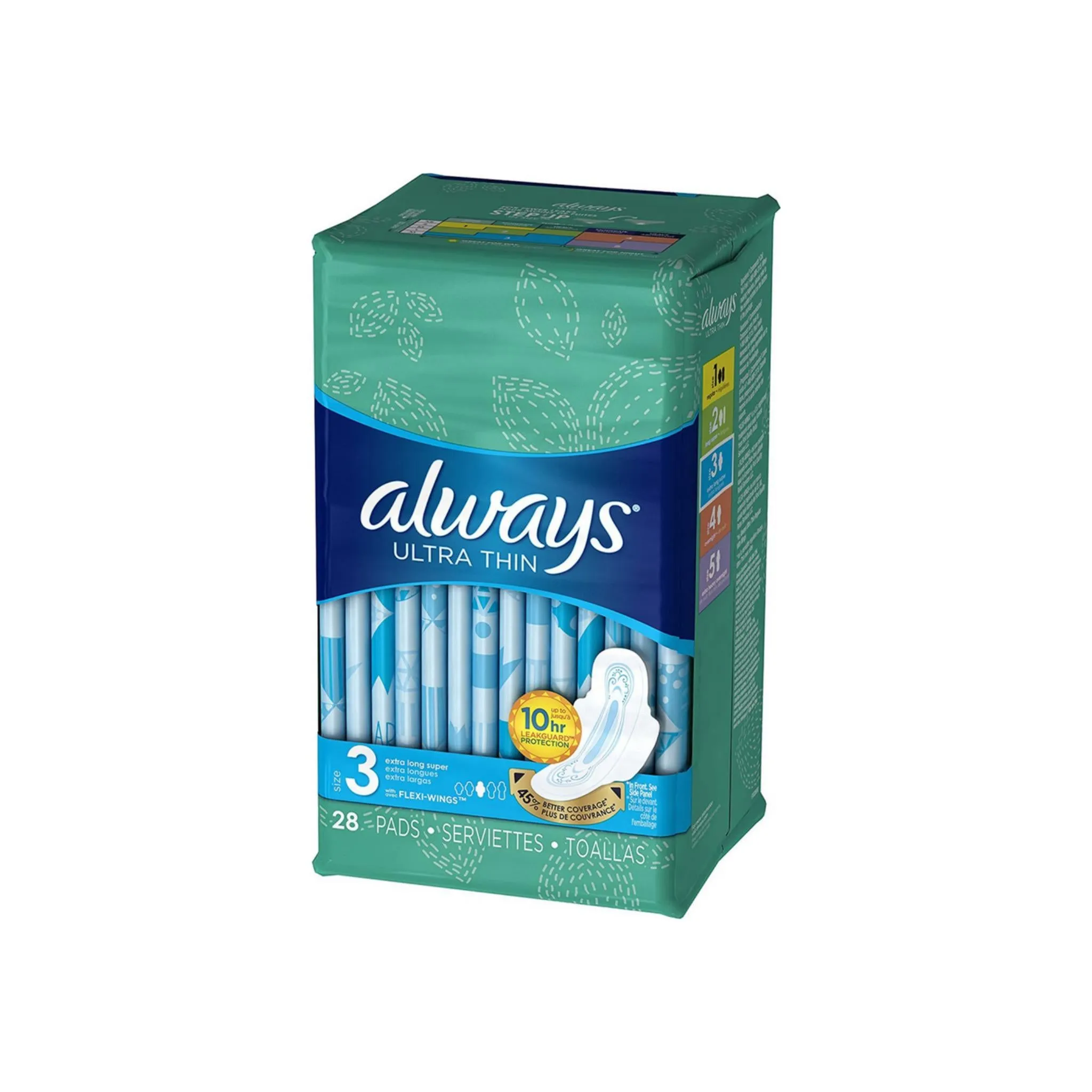 Always Ultra Thin Pads Size 3, Extra Long, Super Absorbency With Wings 1 ea