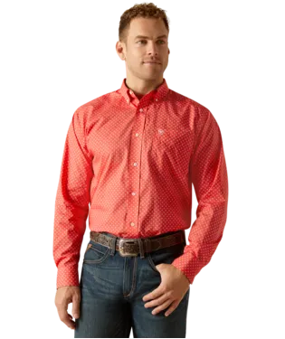 Ariat Men's Wrinkle Free Long Sleeve Classic Fit - Cayenne - 10051481