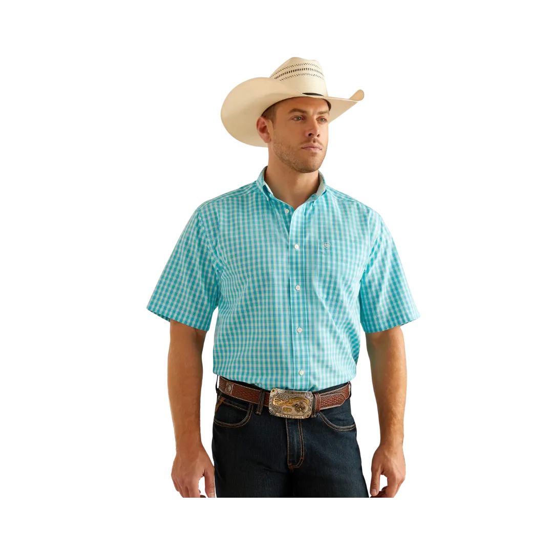 Ariat Men's Wrinkle Free Sterling Classic Fit Blue Radiance Shirt