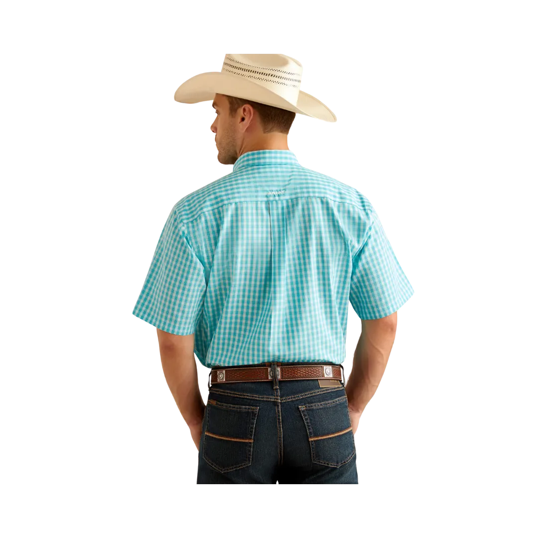 Ariat Men's Wrinkle Free Sterling Classic Fit Blue Radiance Shirt