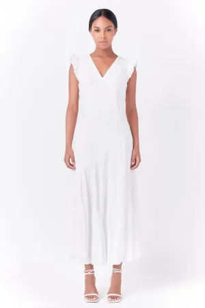 Asymmetrical Ruffle Maxi Dress
