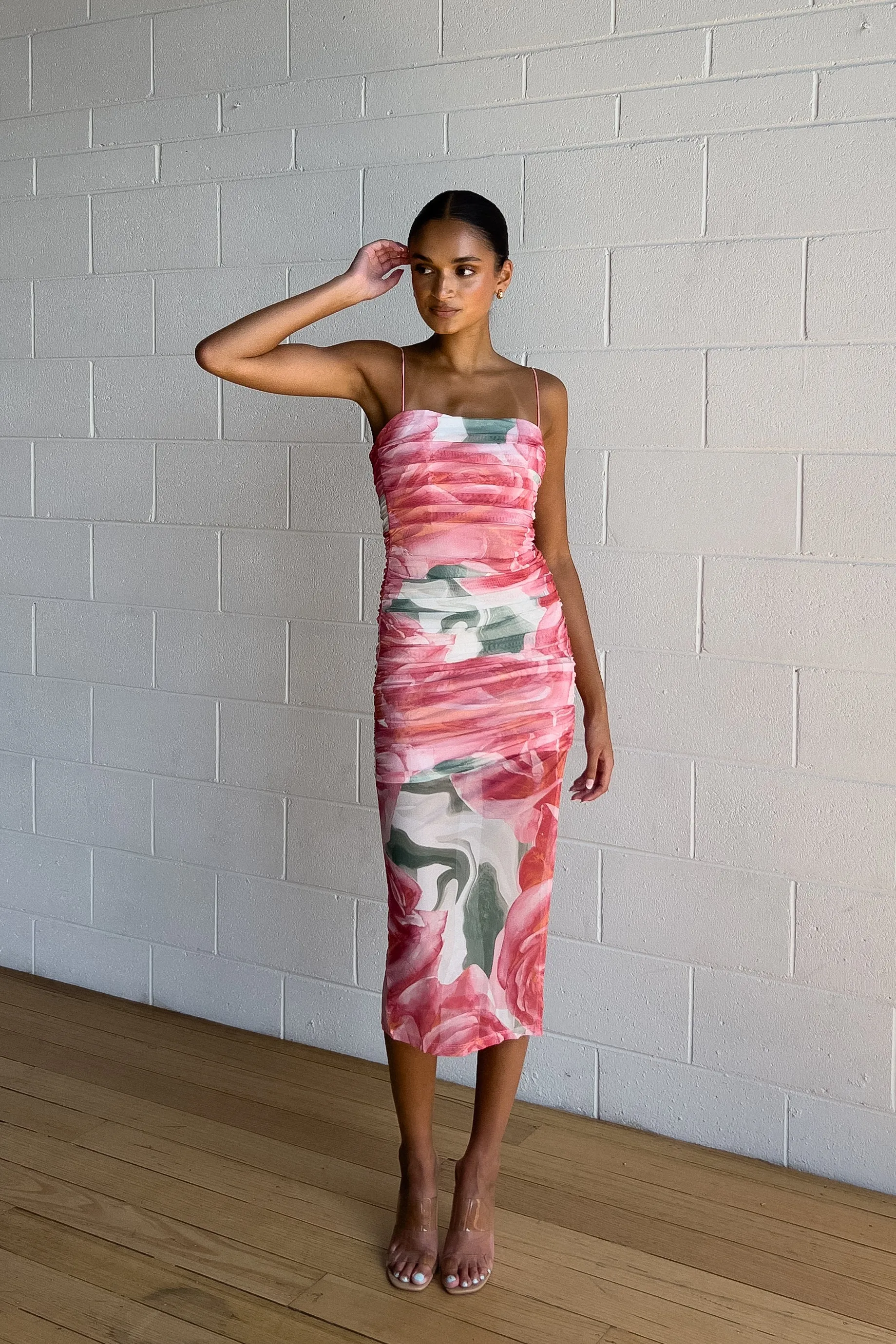 Beth Floral Midi Dress