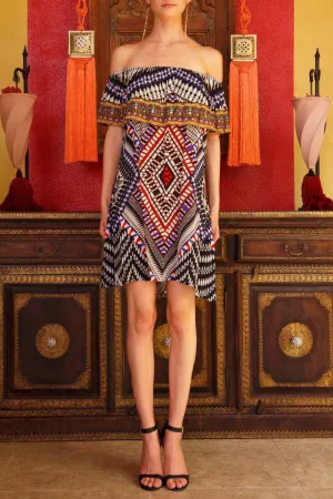 Black African Off The Shoulder Dress