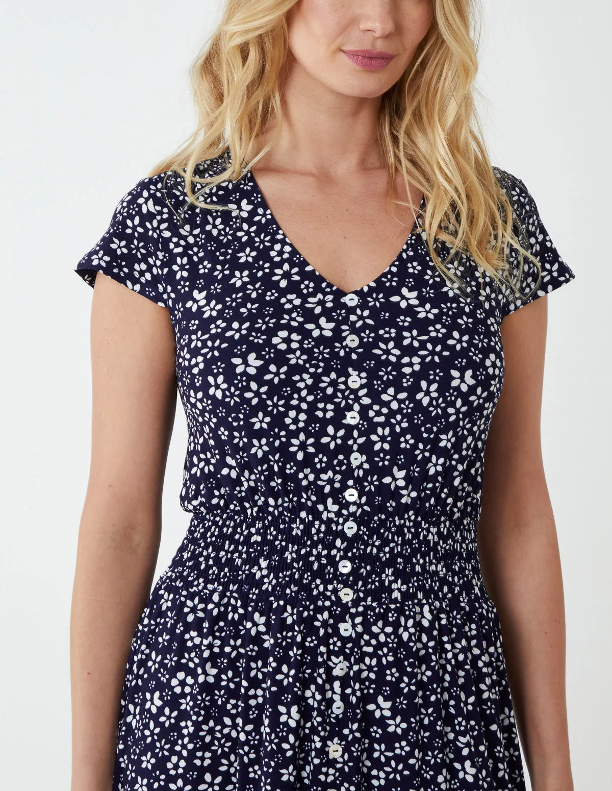Button Through Midi Dress