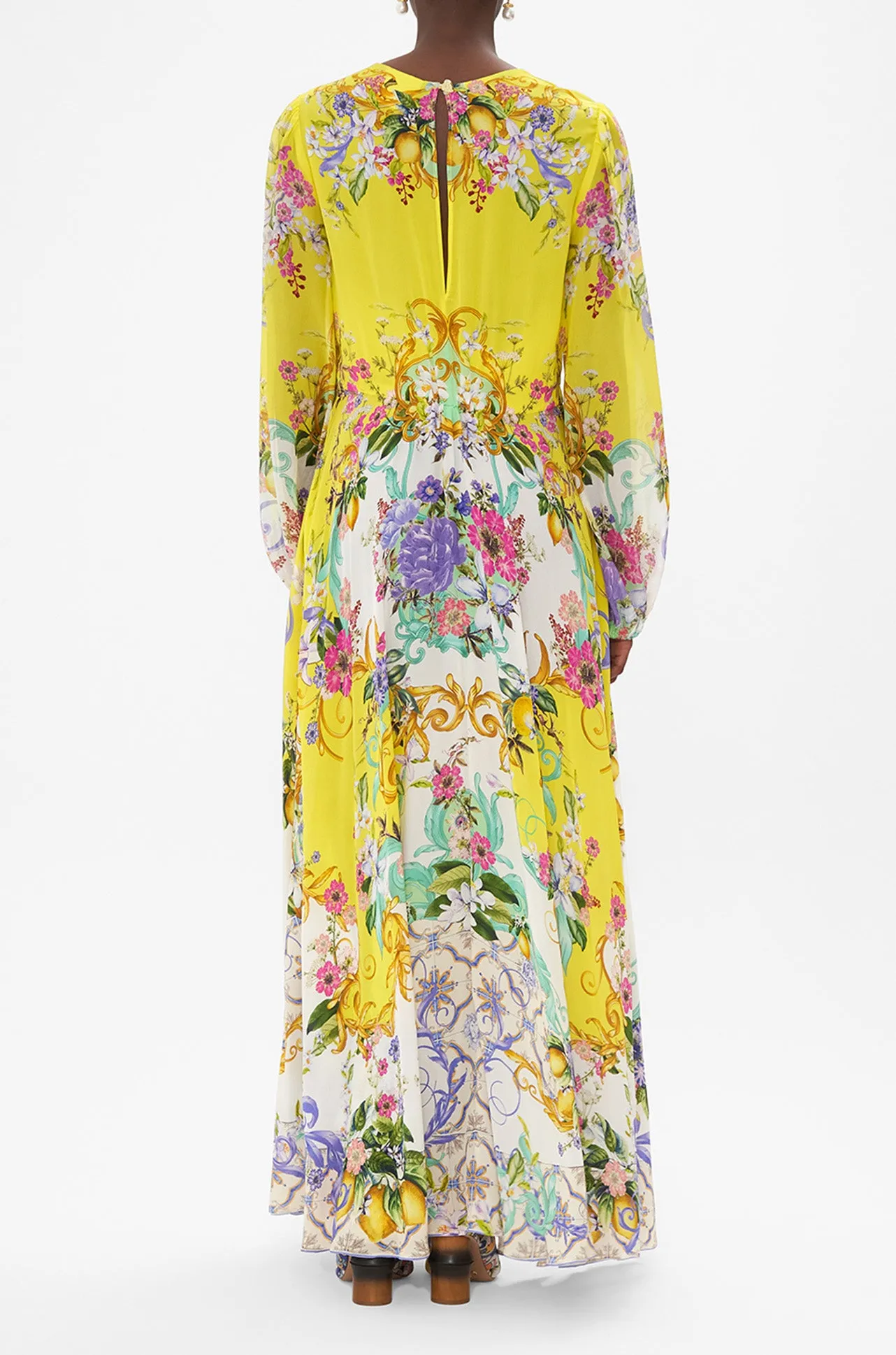 Camilla - Caterina Spritz Tie Front Mid Sleeve Dress