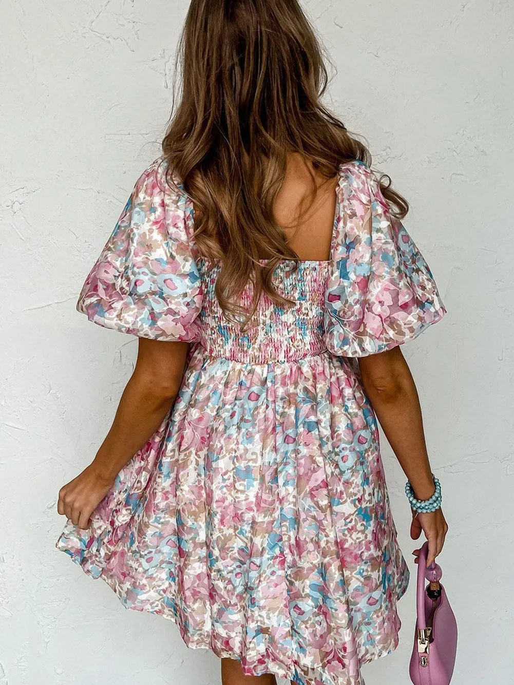 Casual Floral Mini Dress