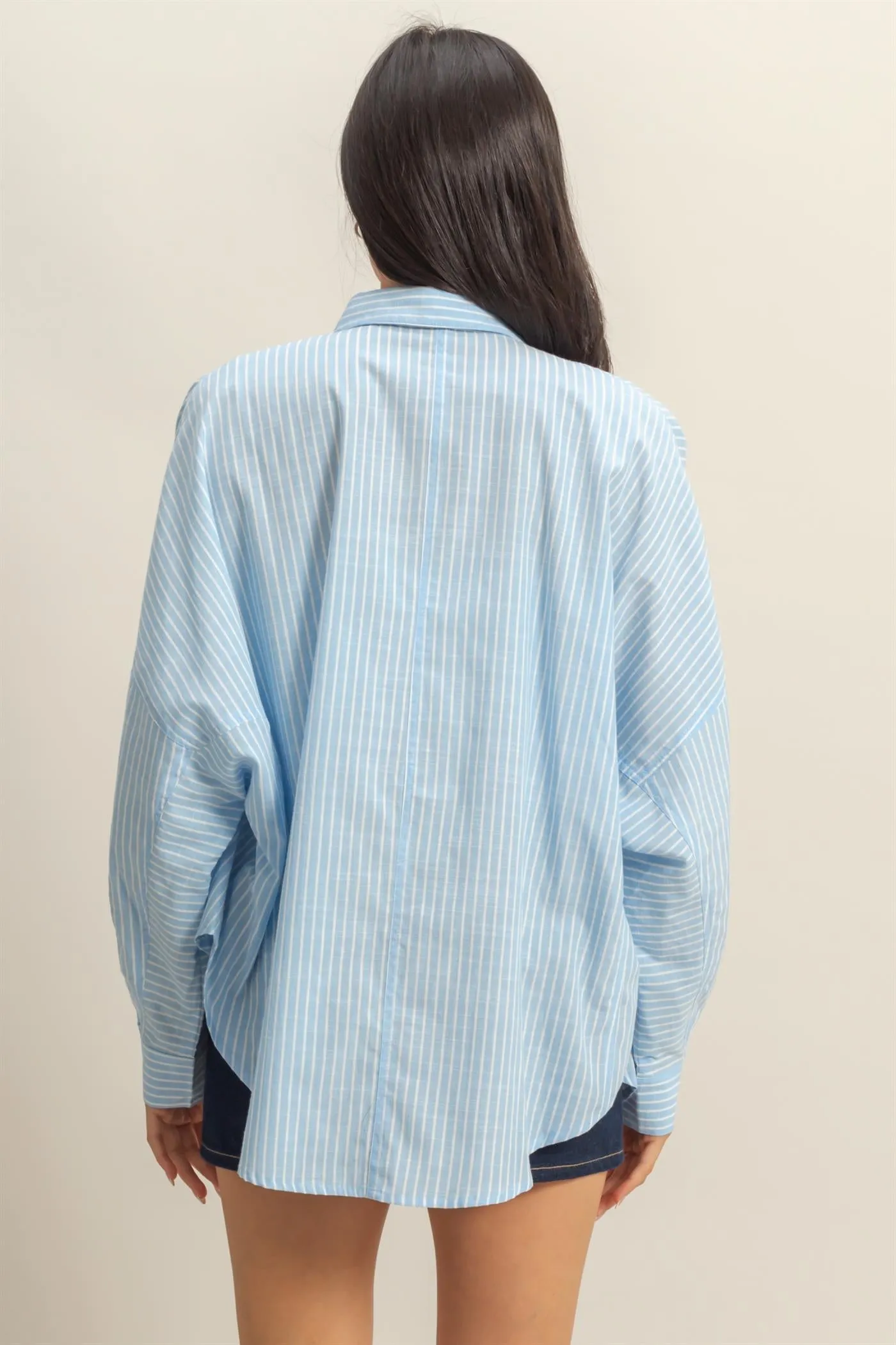DZ25C750-Oversized Button Down Shirt
