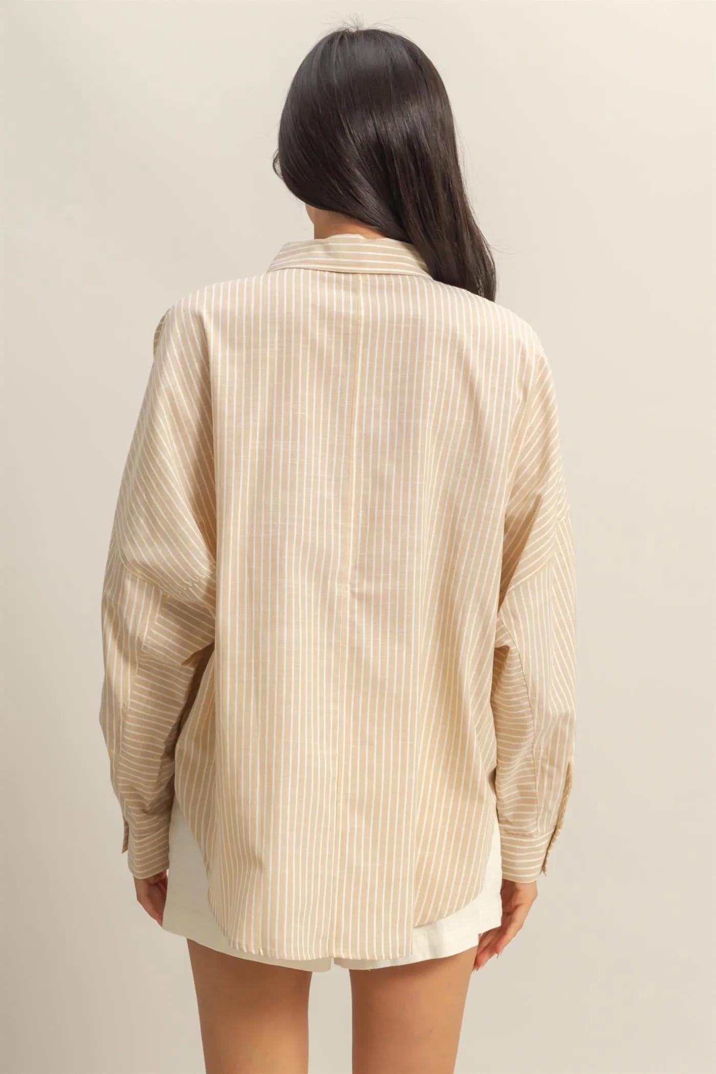 DZ25C750-Oversized Button Down Shirt