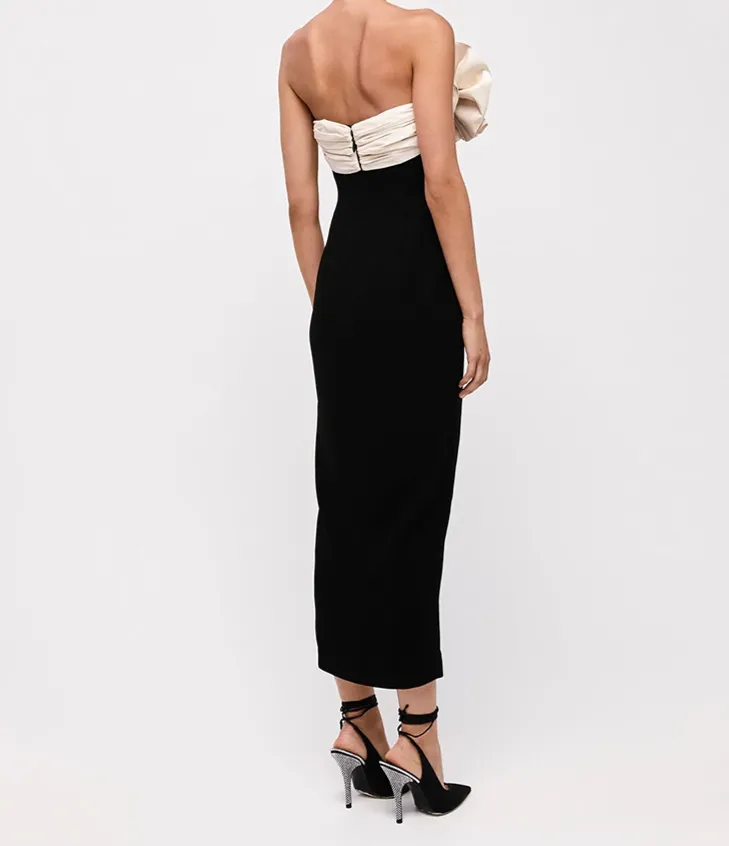 Fan Away Bandage Midi Dress