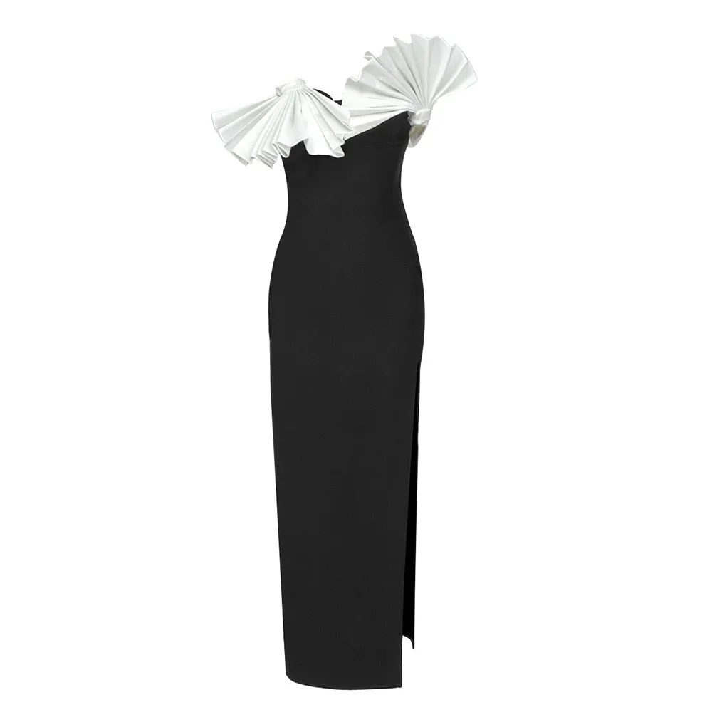 Fan Away Bandage Midi Dress