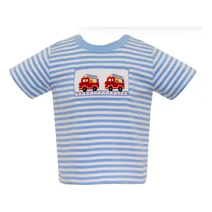 Firetruck Smocked Boys T-Shirt
