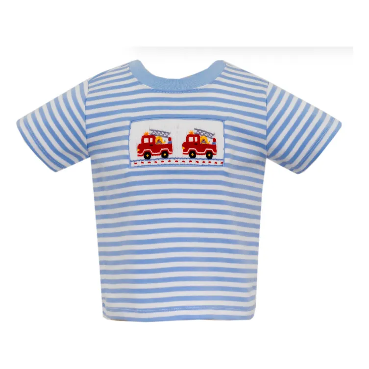 Firetruck Smocked Boys T-Shirt