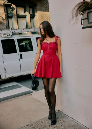Free People Midnight Magic Mini Dress ★ Red