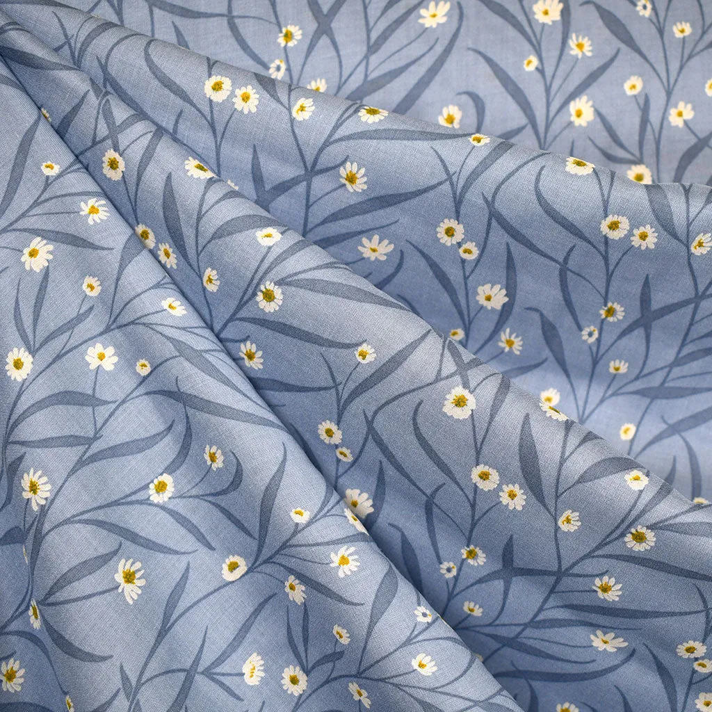 Fresh Linen Floral Sachets Vine Rayon Denim Blue