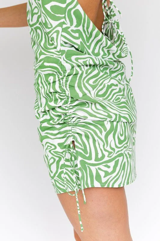 Halter Cowl Neck Dress