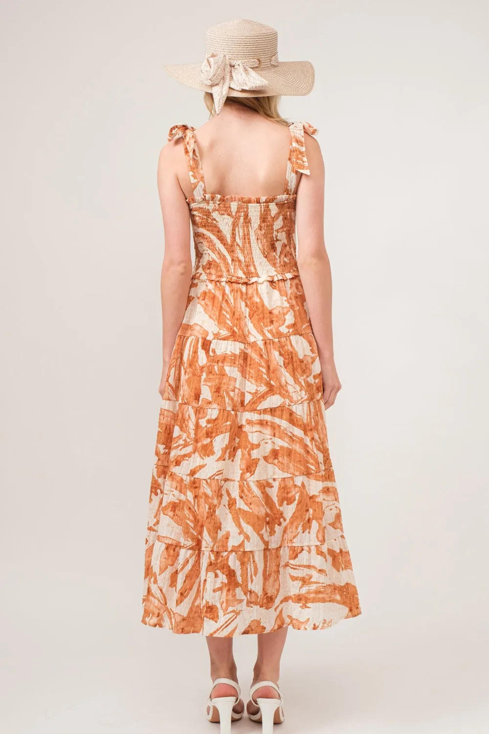 Island Girl Smocked Midi Tiered Dress (Online Only)