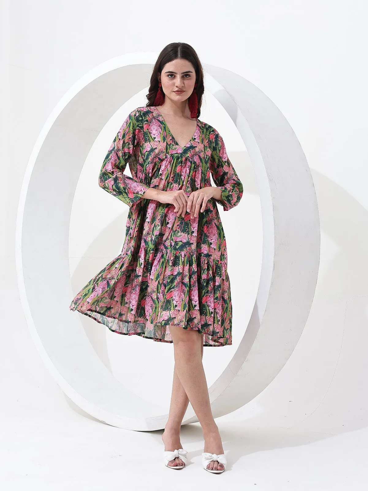 Jungle Safari Tiger Animal Print Mini Dress - Buy Now!