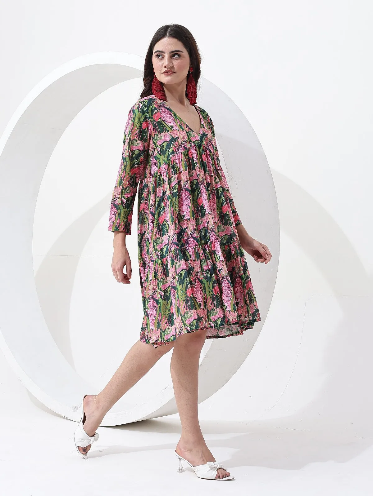 Jungle Safari Tiger Animal Print Mini Dress - Buy Now!