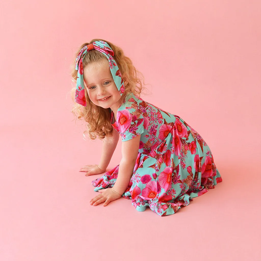 Kienna Short Sleeve Ruffled Twirl Dress