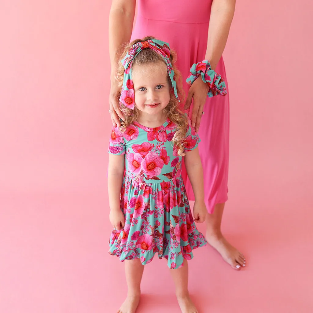 Kienna Short Sleeve Ruffled Twirl Dress