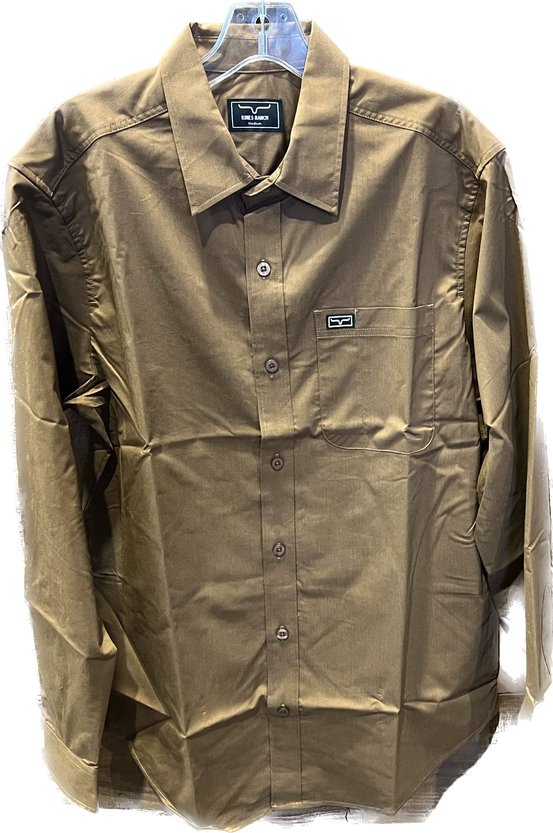 Kimes Ranch Men's Linville Long Sleeve Dress Shirt - Taupe