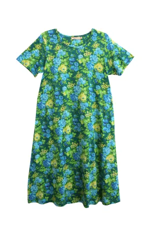 La Cera Floral Printed A-Line Dress - Plus Size