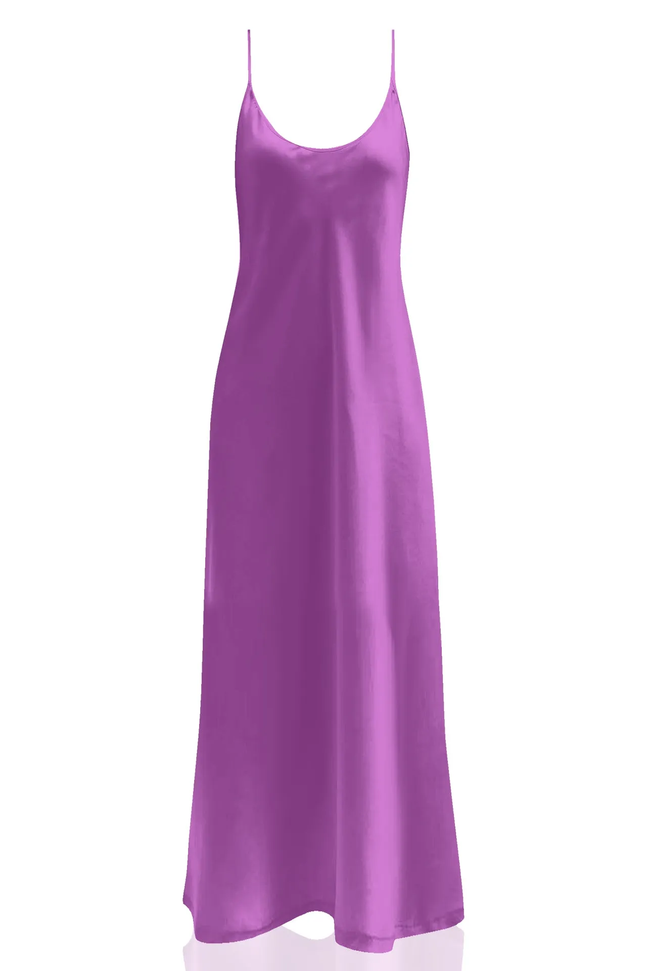 Long Purple Slip Dress