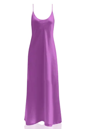 Long Purple Slip Dress