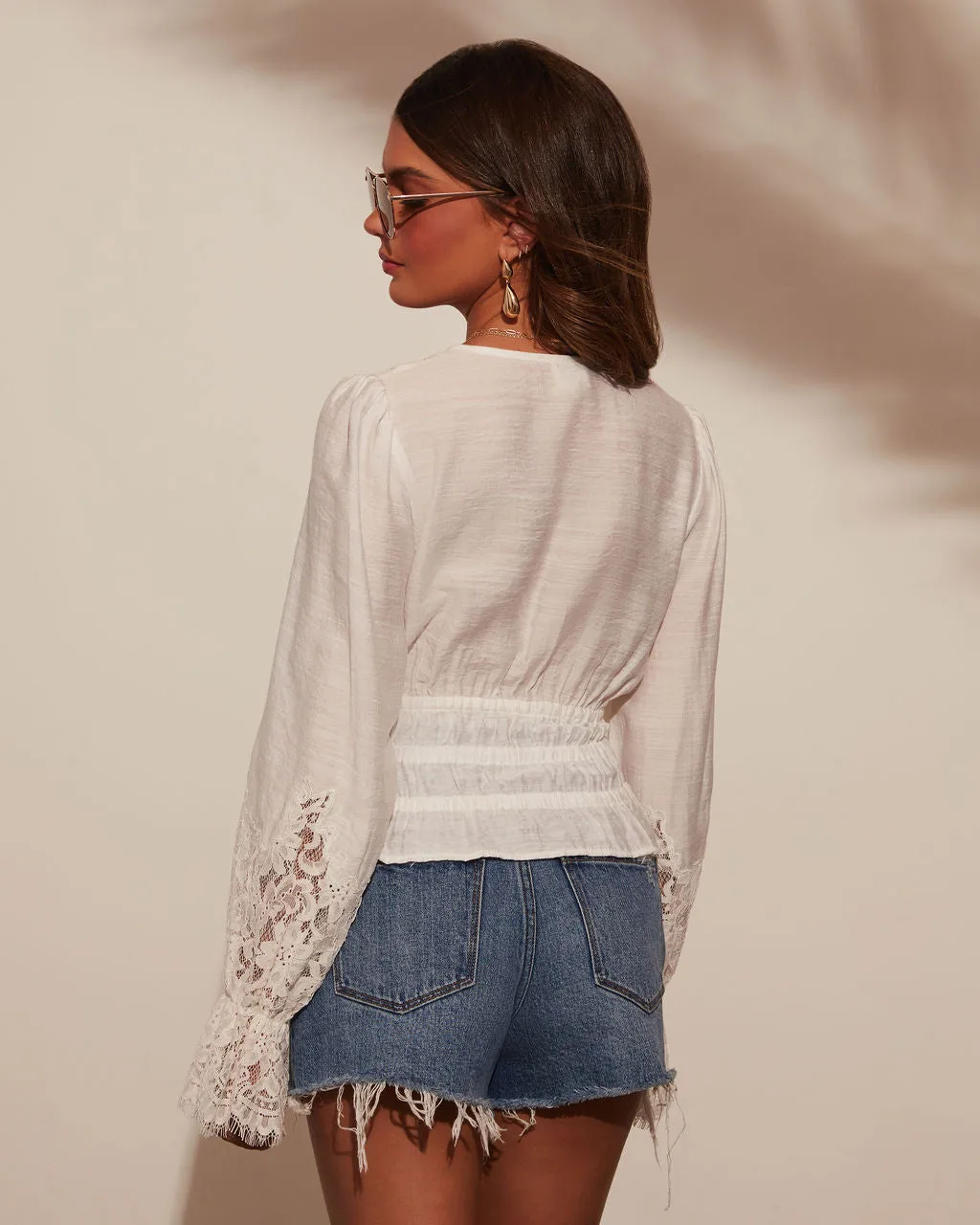 Love Language Smocked V Neck Top