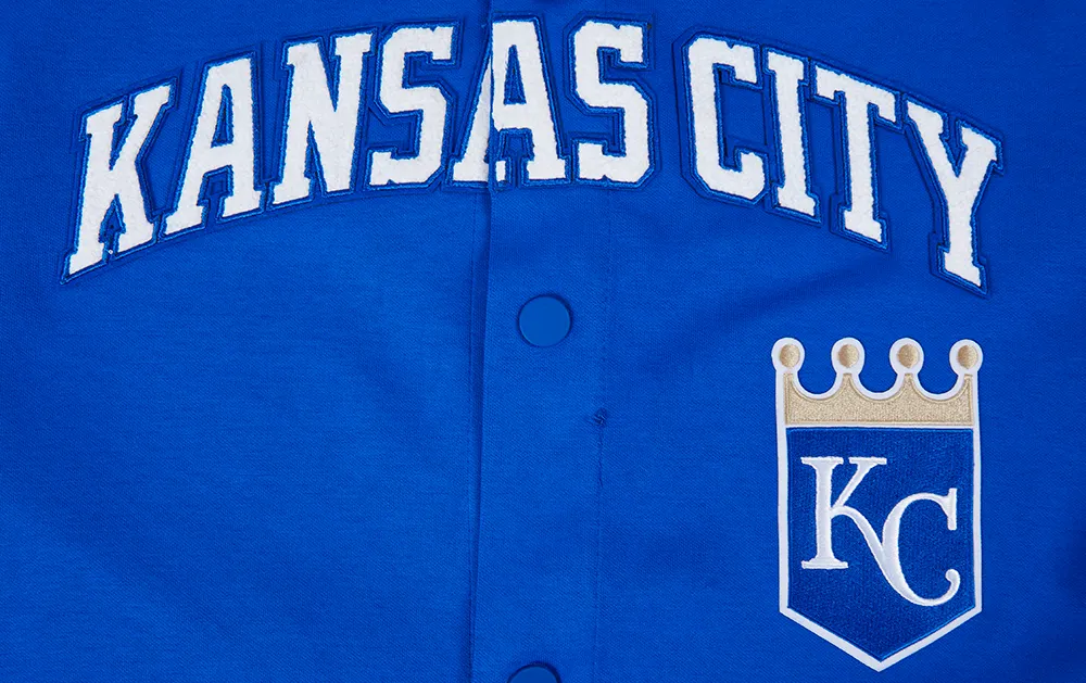 MLB KANSAS CITY ROYALS CLASSIC MEN'S WARM UP JACKET (ROYAL BLUE)
