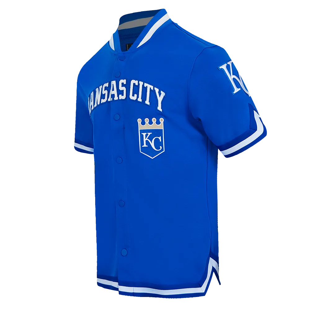 MLB KANSAS CITY ROYALS CLASSIC MEN'S WARM UP JACKET (ROYAL BLUE)