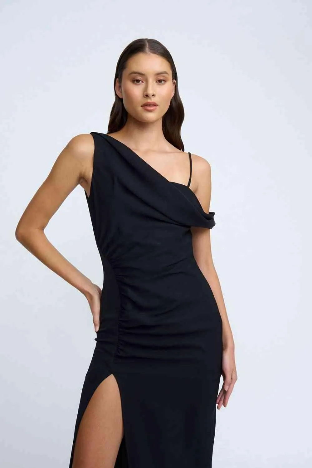 Nadel Asymmetric Split Gown