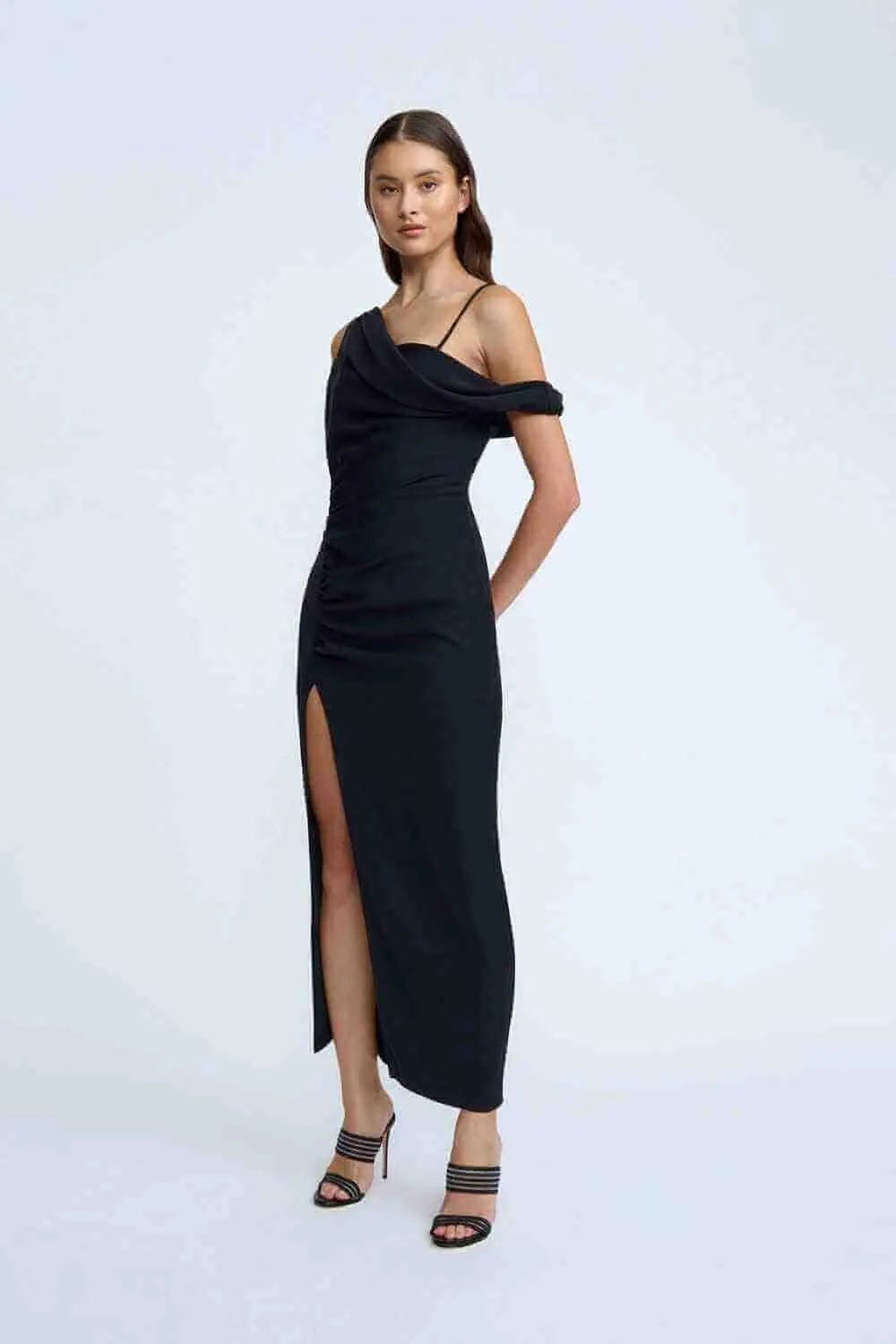 Nadel Asymmetric Split Gown