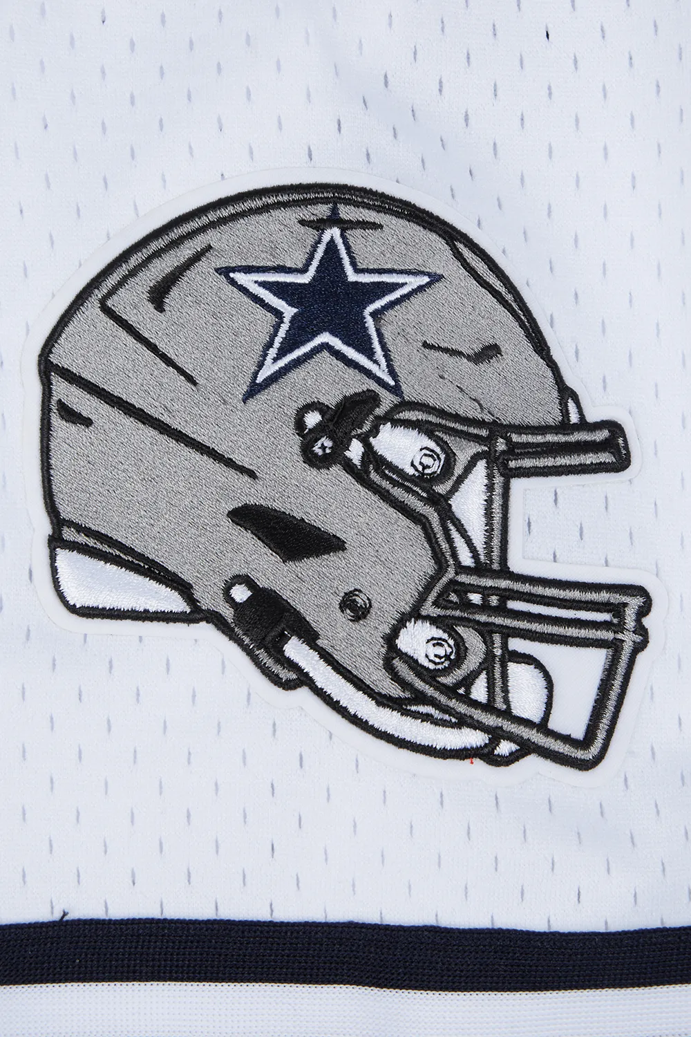 NFL DALLAS COWBOYS LOGO CLASSIC MESH MEN'S BUTTON DOWN SHIRT (WHITE/MIDNIGHT NAVY)