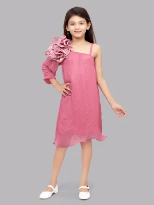 One Shoulder Rose Aline Dress