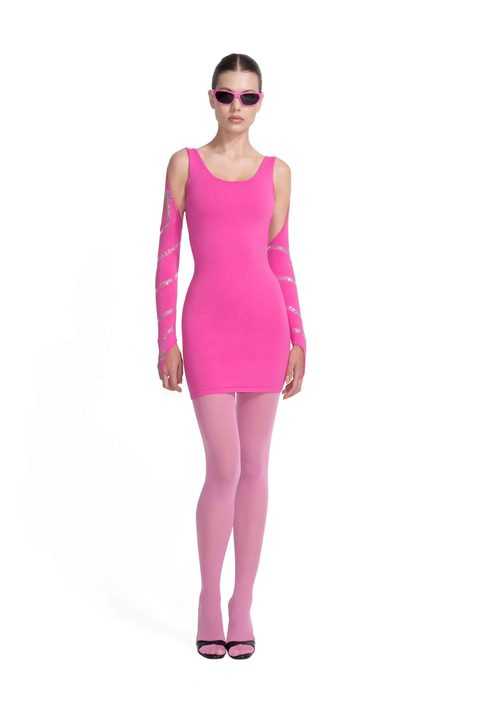 Original Sin Knitted Dress - Hot Pink