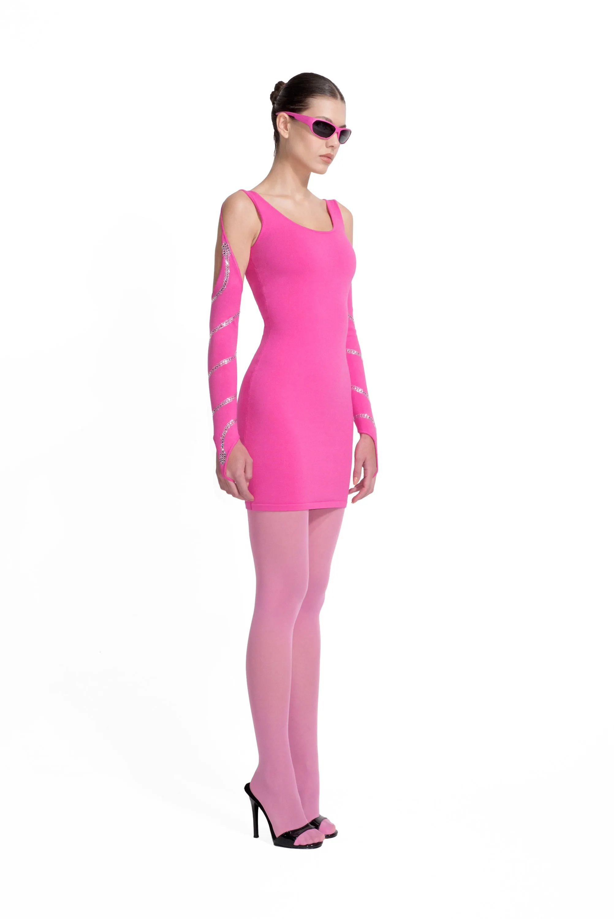 Original Sin Knitted Dress - Hot Pink