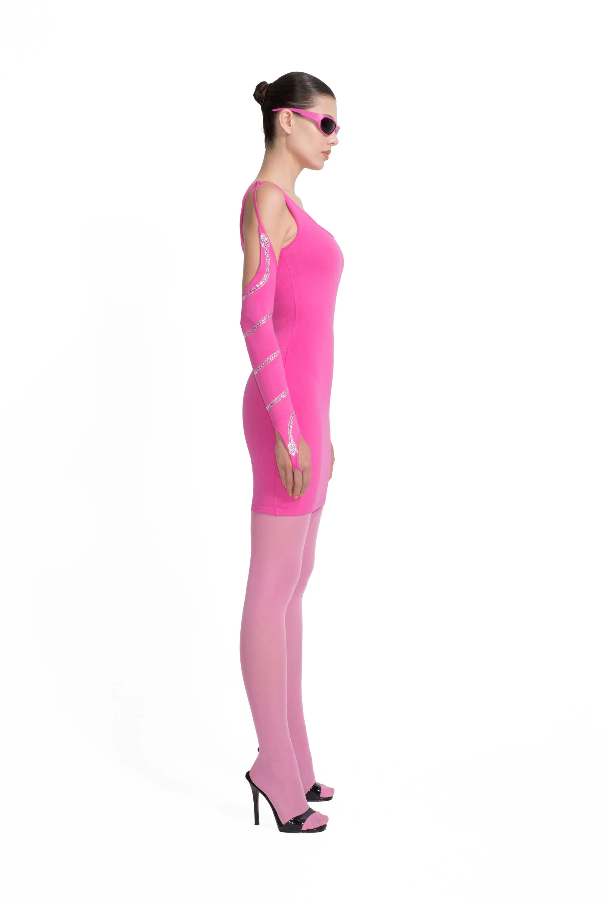 Original Sin Knitted Dress - Hot Pink