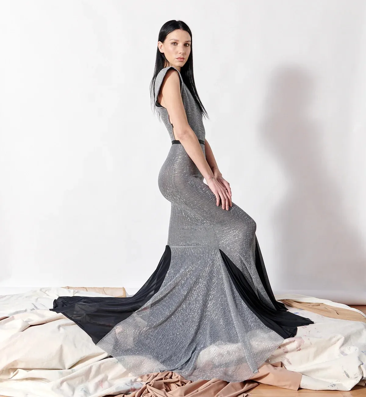 Petalo Metallic Dress