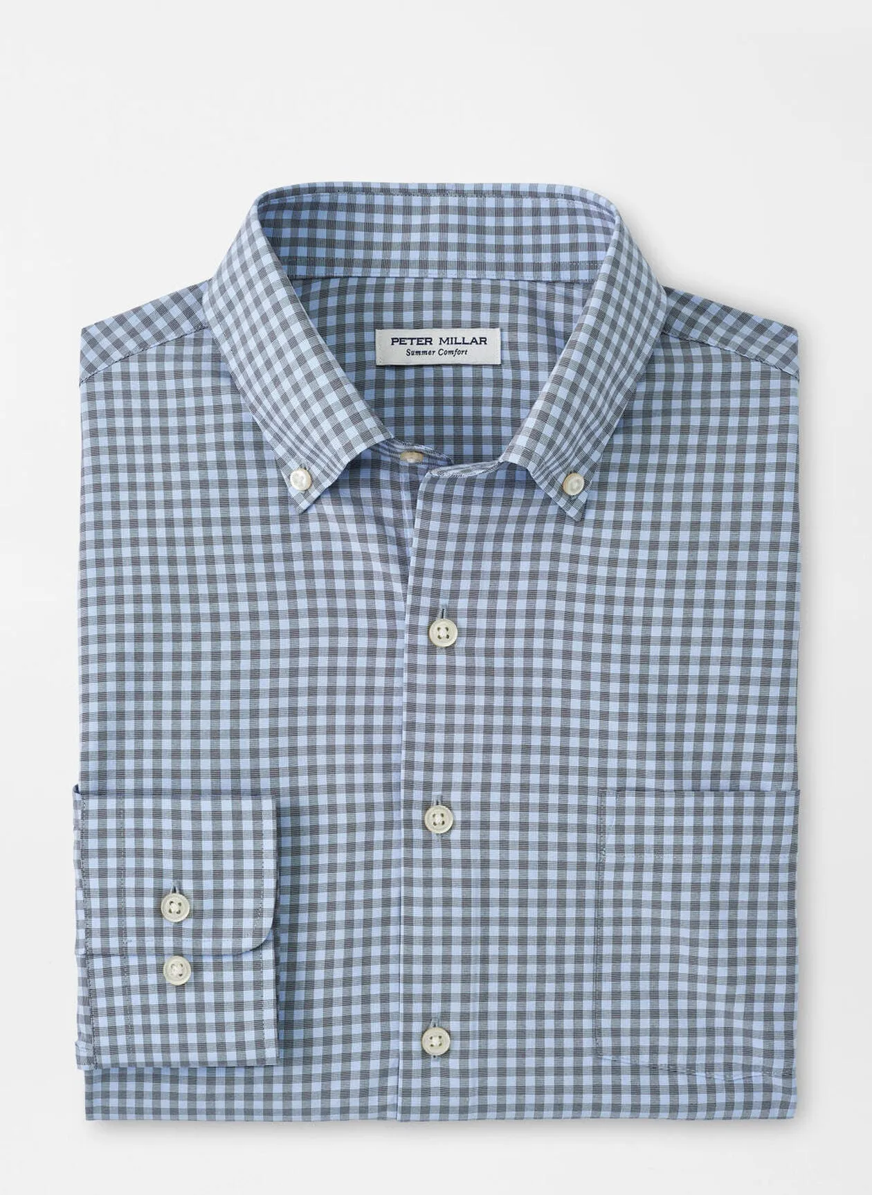 Peter Millar Murray Performance Poplin Sport Shirt In Navy