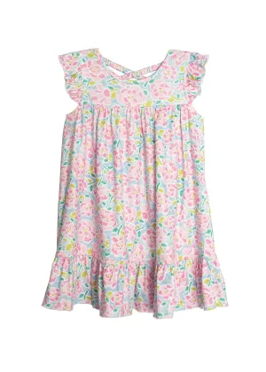 Pink Scribble Empire Waist Dress