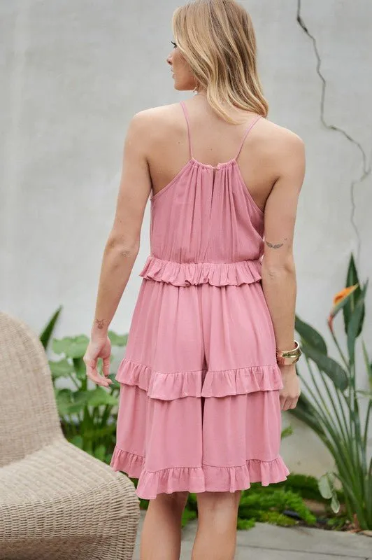 Sleeveless Ruffled Mini Dress