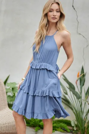 Sleeveless Ruffled Mini Dress
