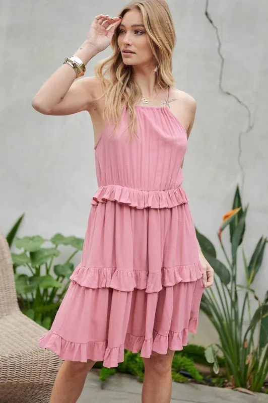 Sleeveless Ruffled Mini Dress